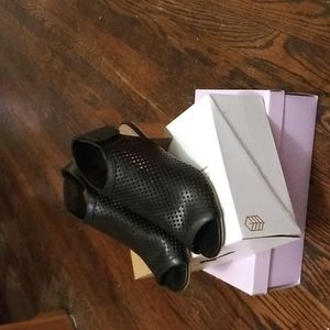 Black sandal booties